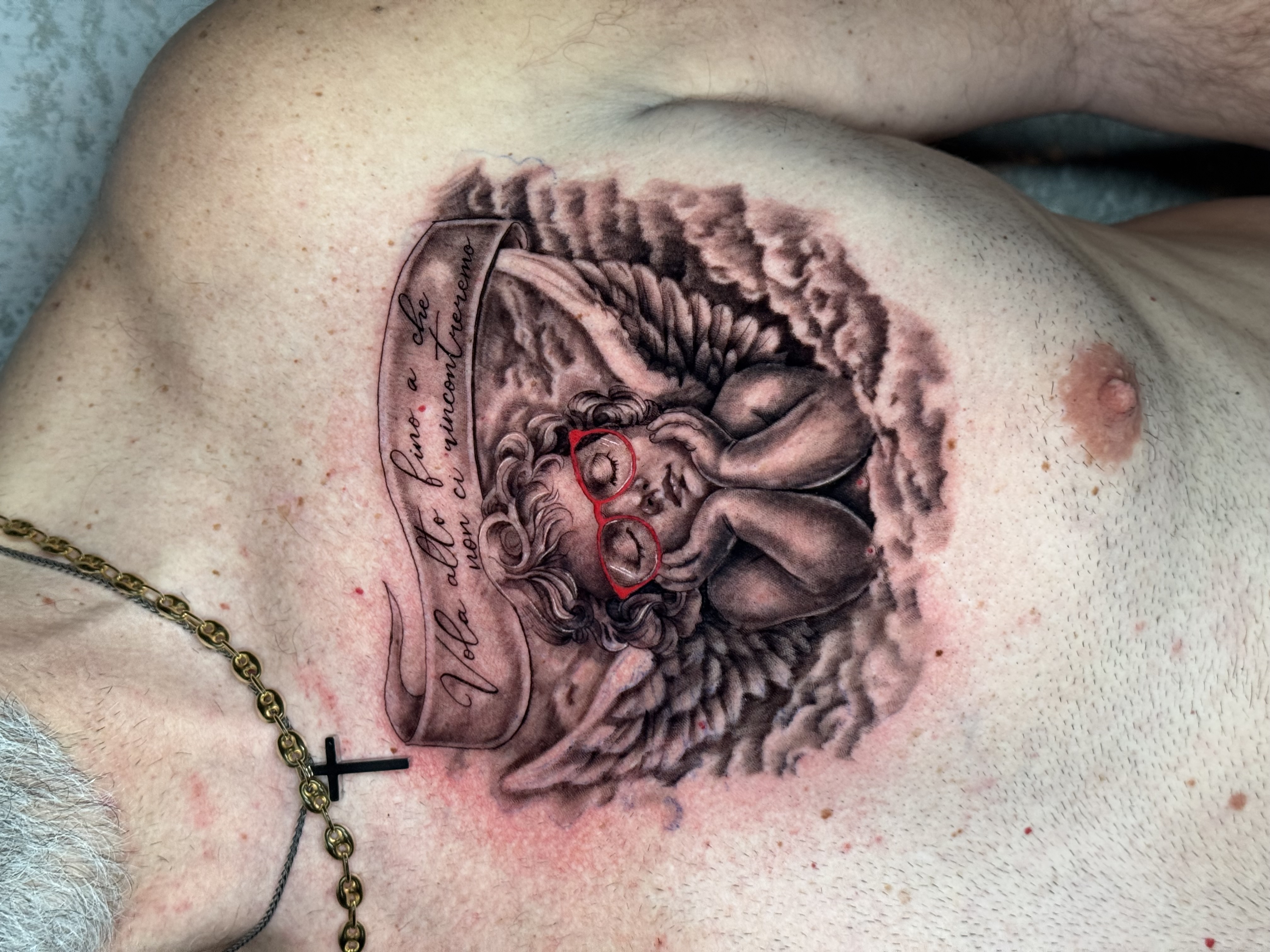 Tatuaggio microrealismo volto scultoreo realizzato da Andrea N. Agnelli