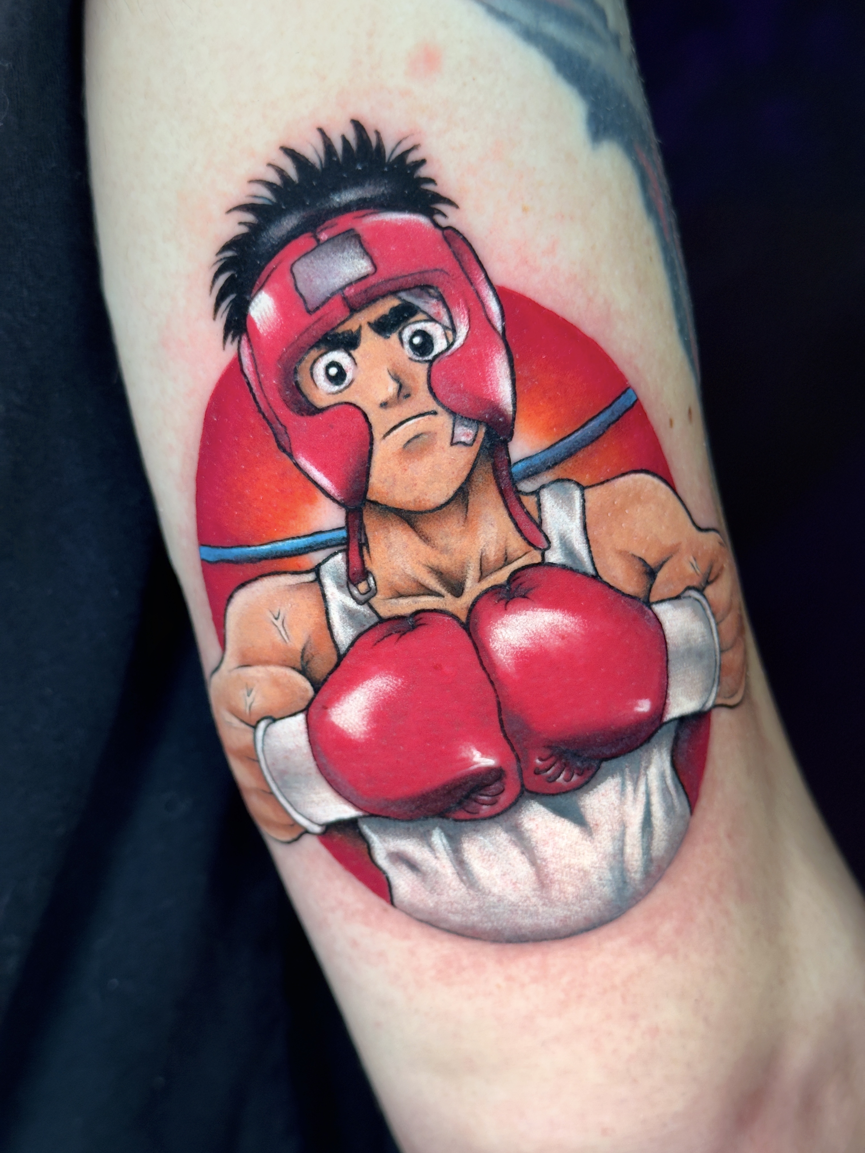 Tatuaggio anime Luffy a colori realizzato da SAZE a Bra