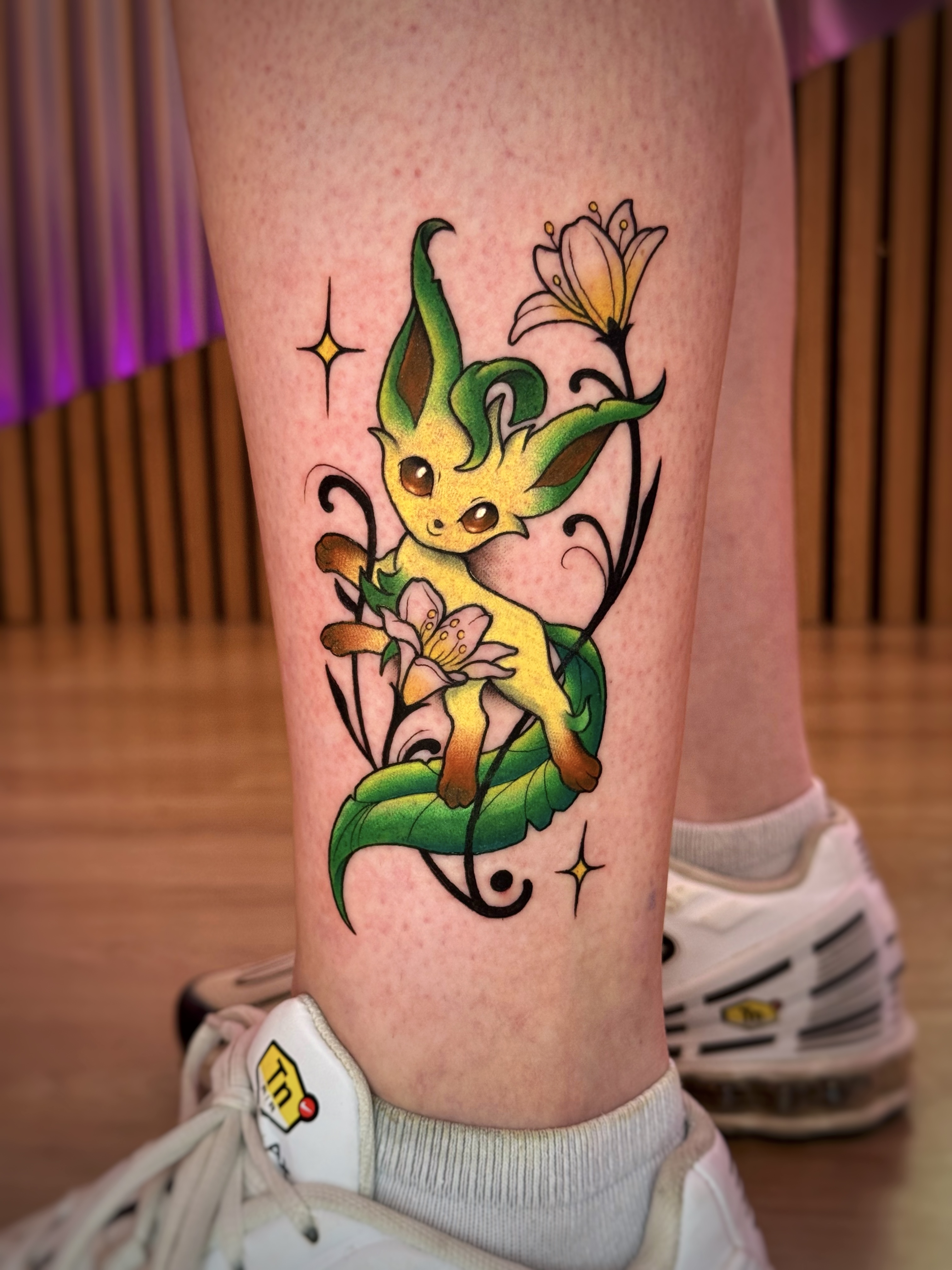 Tatuaggio cartoon Pokemon a colori realizzato da Thomas Morello AKA SAZE